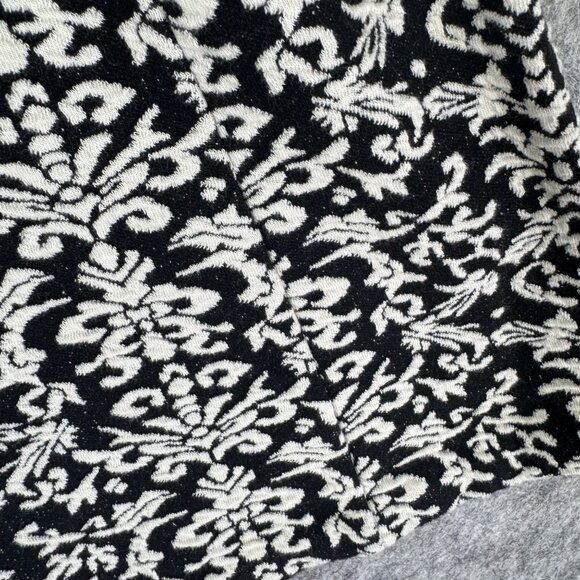 By Anthropologie Flare Pants High Waist Stretch Black White Boho Sz XS - Picture 12 of 13